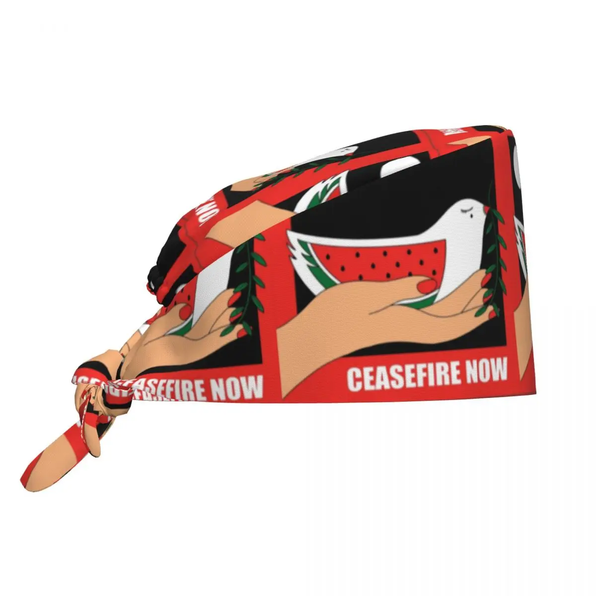 البطيخ خريطة السلام الدعك القبعات الكوفية Hospita الطبية التمريض قبعة جراحية للرجال النساء ممرضة طبيب الأسنان سبا قبعات العمل قبعة #1