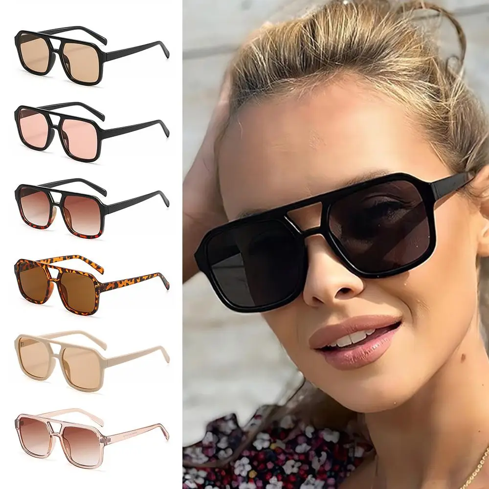 Luxury Brand UV400 Protection 70s Sunglasses Retro Style Vintage Black Shades Summer Square Sun Glasses for Women & Men