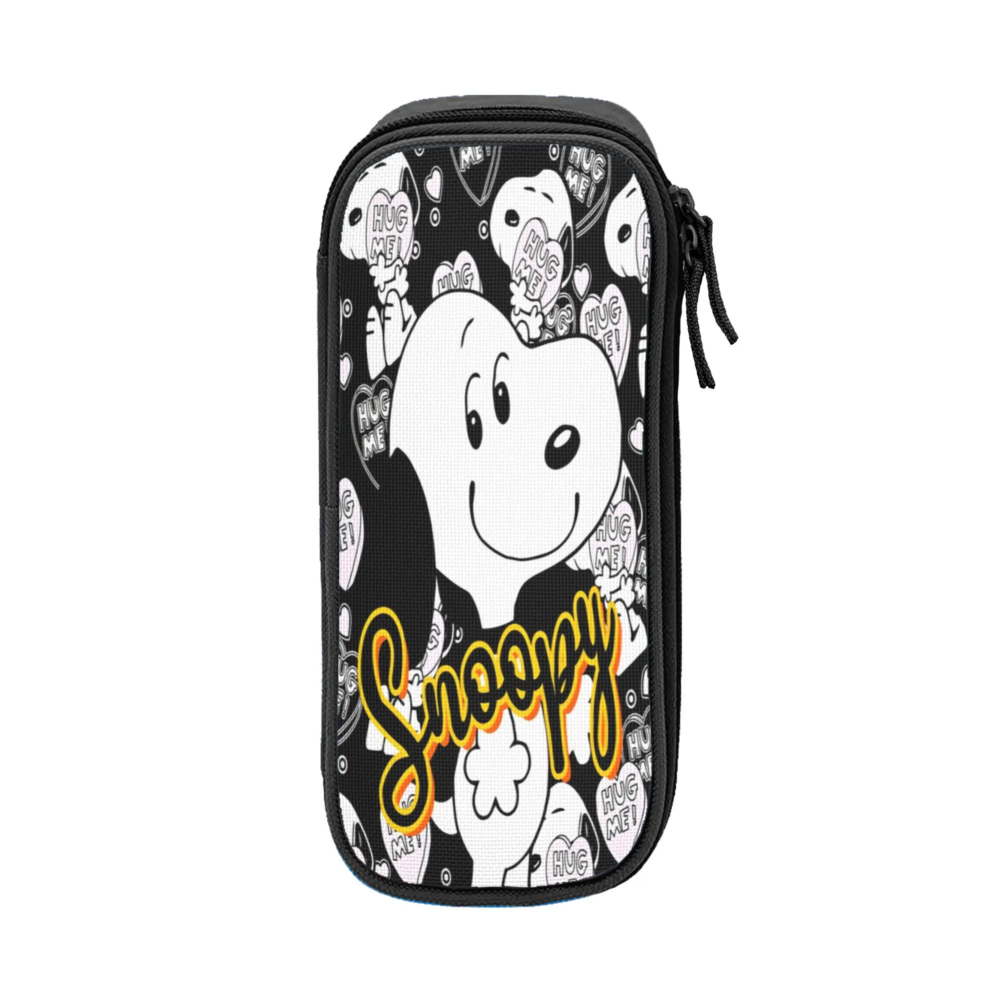 Large Capacity Pencil Case Snoopys cartoon dog School Accessories Double Layer Pen Case Girl Makeup Bags Gift