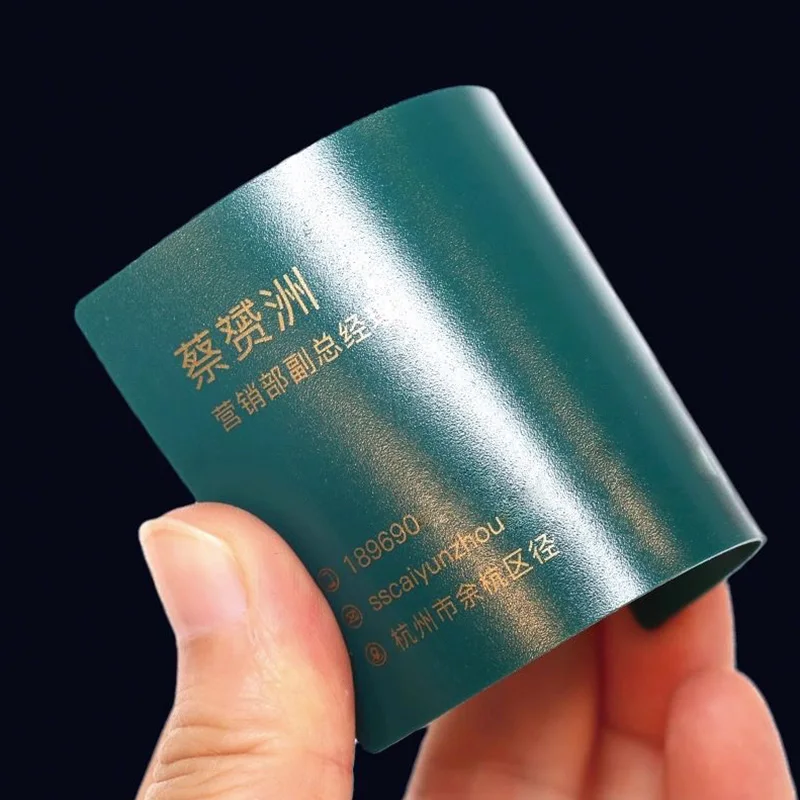 Customized Personalized PVC Business Cards WaterprooF Frosted Material Freerounded CornersThank You Card Matte Businesscard Logo