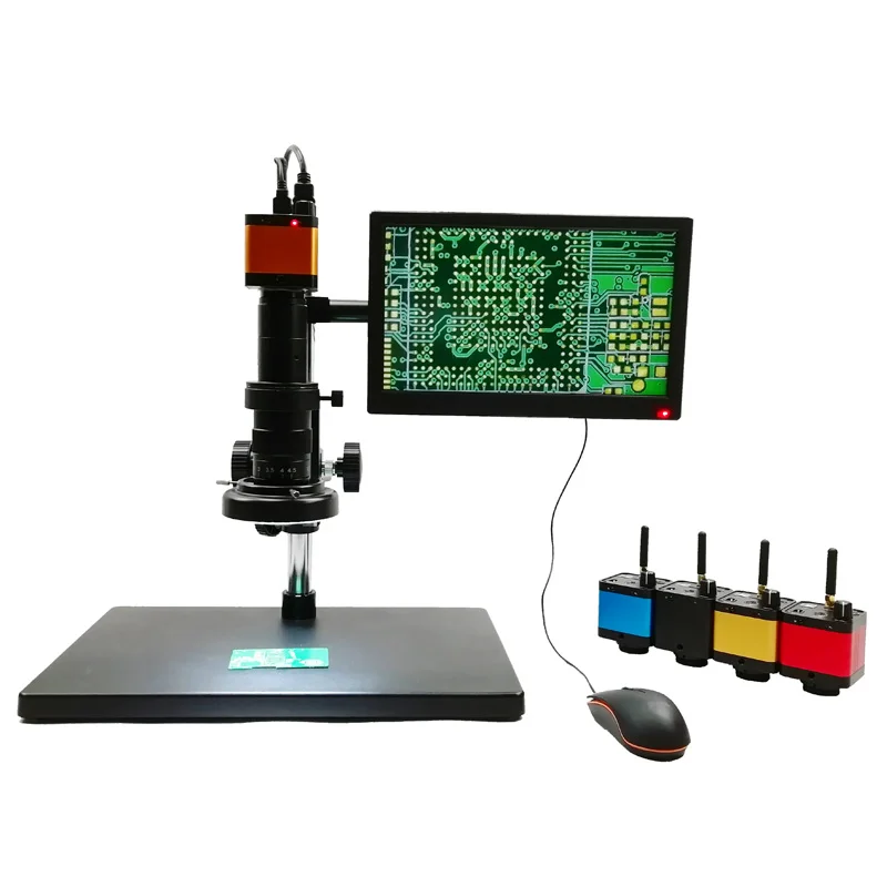 

New Digital Video Microscope 2M/4M/14M/16M HD MI/USB/WIFI Industrial Camera Video Camera Microscope