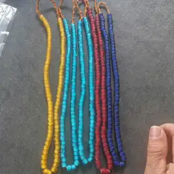 Takahashi White Core Ancient Pharaoh Glass Necklace Sweater Chain Cylindrical Barrel Can Be Detachable DIY Matching Beads