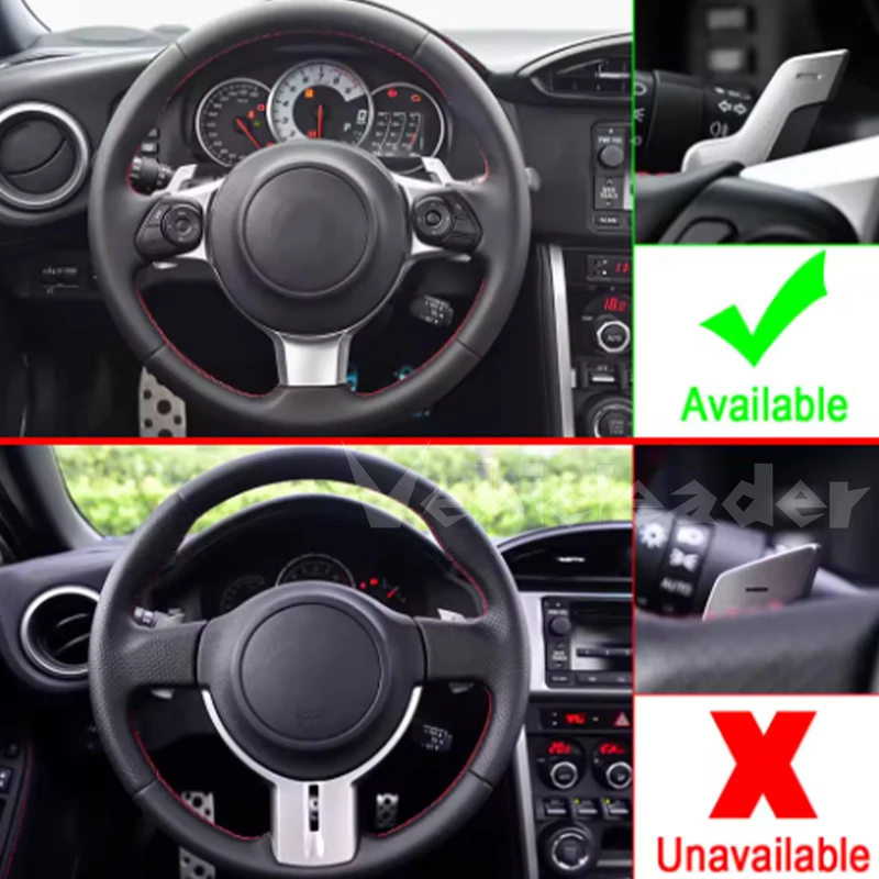

For Subaru BRZ/Toyota 86/GT86/GR86 Aluminum Interior Steering Wheel Paddle Shifter Extension Trims Accessories