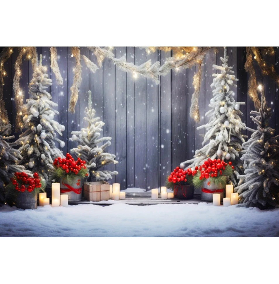 عيد الميلاد صورة خلفية الخشب جدار الطابق الثلوج شجرة عيد الميلاد الهدايا أجراس الشتاء طفل عيد ميلاد التصوير خلفية ديكور استوديو الصور #5