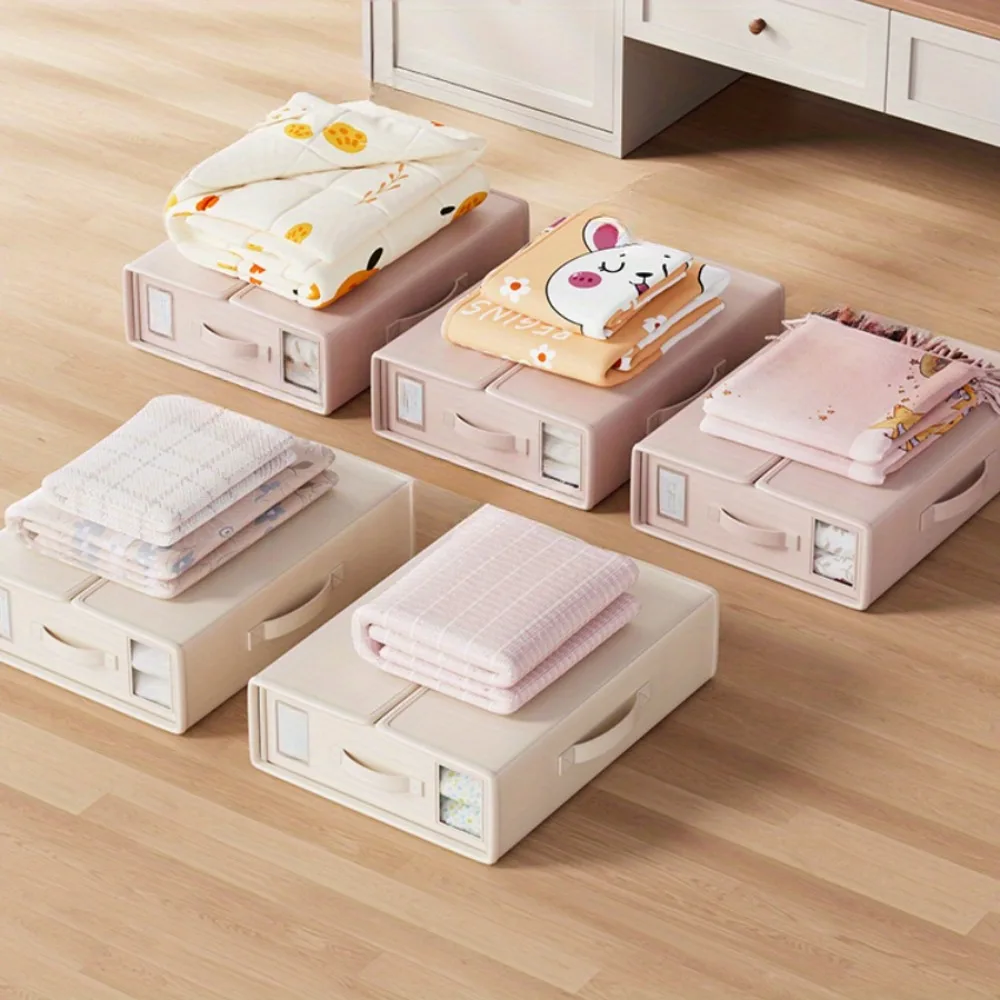 Bed Sheet And Duvet Set Storage Box With Lid Home Drawer Under Bed Blanket Clothes Wardrobe Organizer organizadores