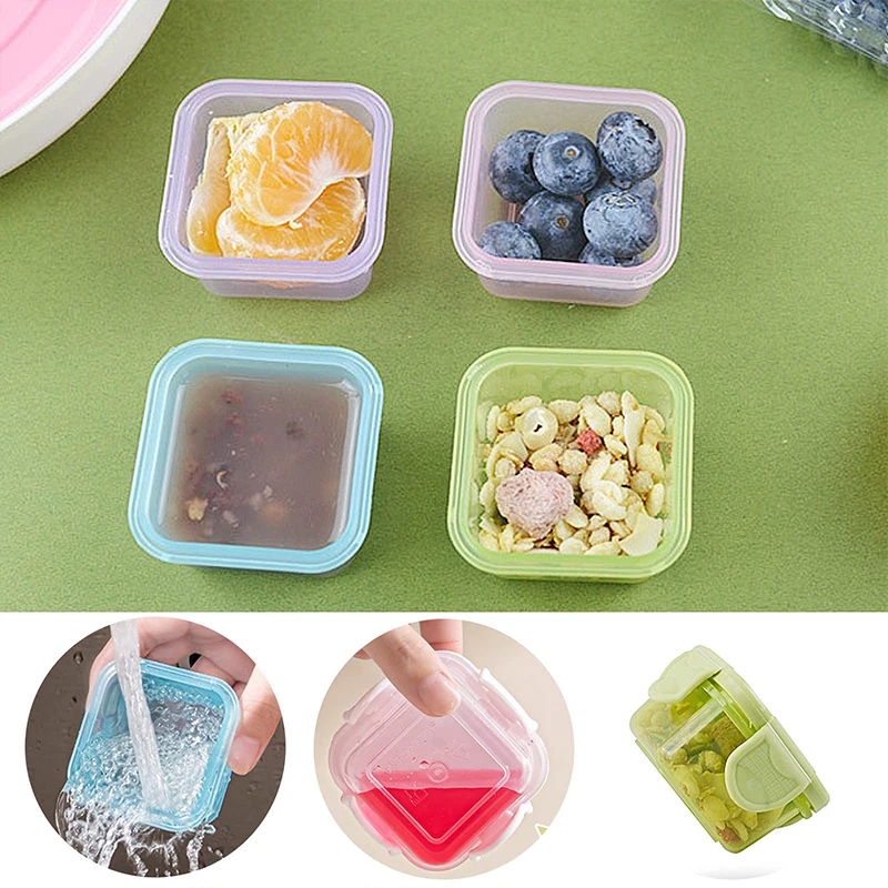 Mini Crisper Box Food Grade Safe Thickened Sealed Baby Food Fresh Box Children's Household Storage Box Jam Fruit Packaging Bowl