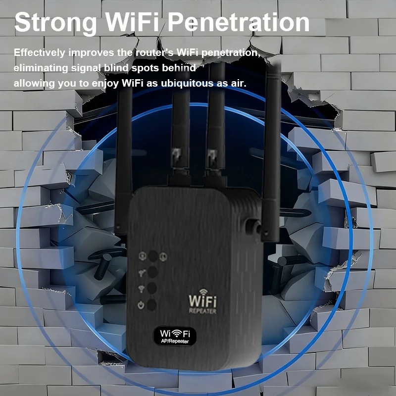 1200Mbps WiFi Repeater Wireless Extender WiFi Booster 5G 2.4G Dual-band Network Amplifier Long Range Signal WiFi Router Home image 3