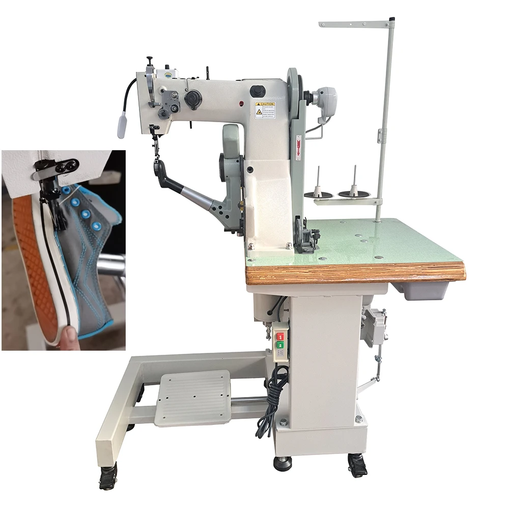 168 Industrial High-Speed Side Sewing Machine Feed-Driven Mechanism For Shoe Sole Stitching Heavy-Duty Post-Bed Stitcher