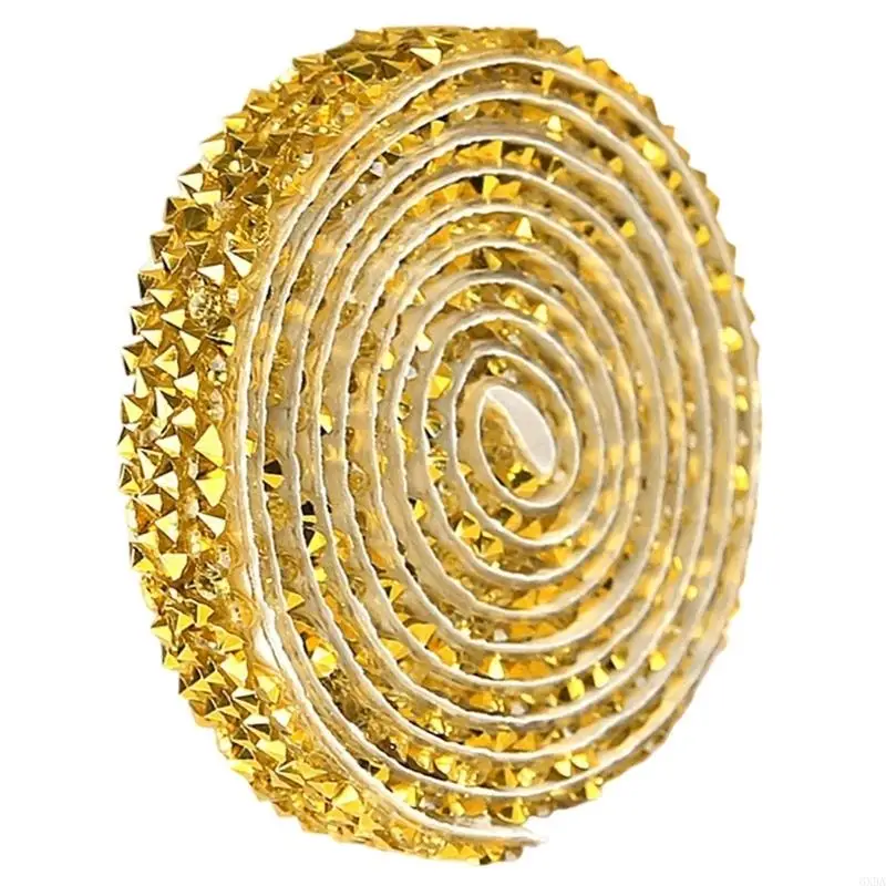 Glittering Shoe Decoration Stickers Adhesive Rhinestones Ribbon Crystal Bedazzling Strips For Party Wedding Crafts 6XDA