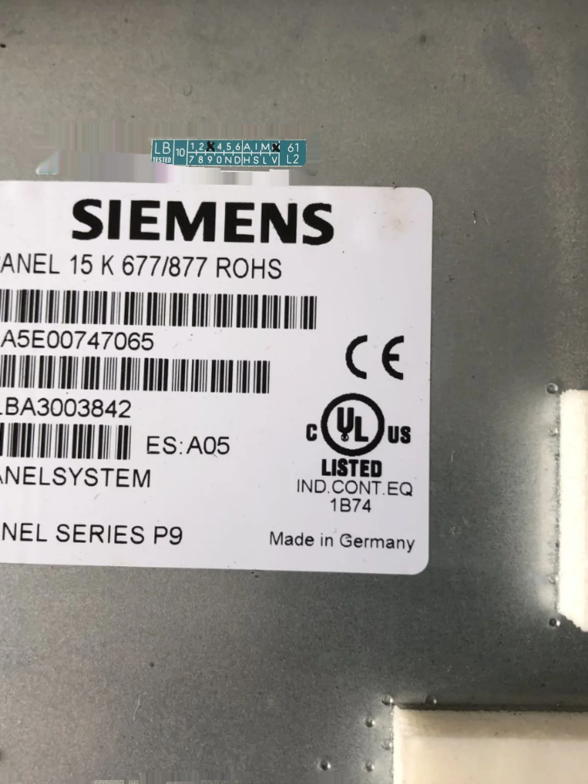 Siemens Display Panel A5E00747065 Original Stock