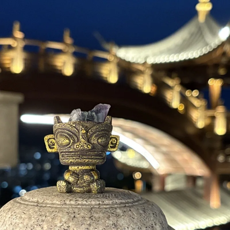 Classical Sanxingdui Blessing Little Douding Blind Box Crystal Stone Desktop Ornament Wholesale Mystery Box Toys Holiday Gift - view 5