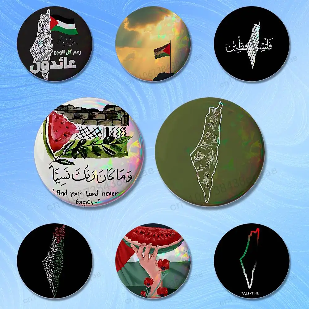 

Art Embroidery-PalesTine-ES Badges 25 32 44 58 75 mm Cartoon Brooches Cosplay Pins Backpack Shoes Hat Accessories Lover Gifts