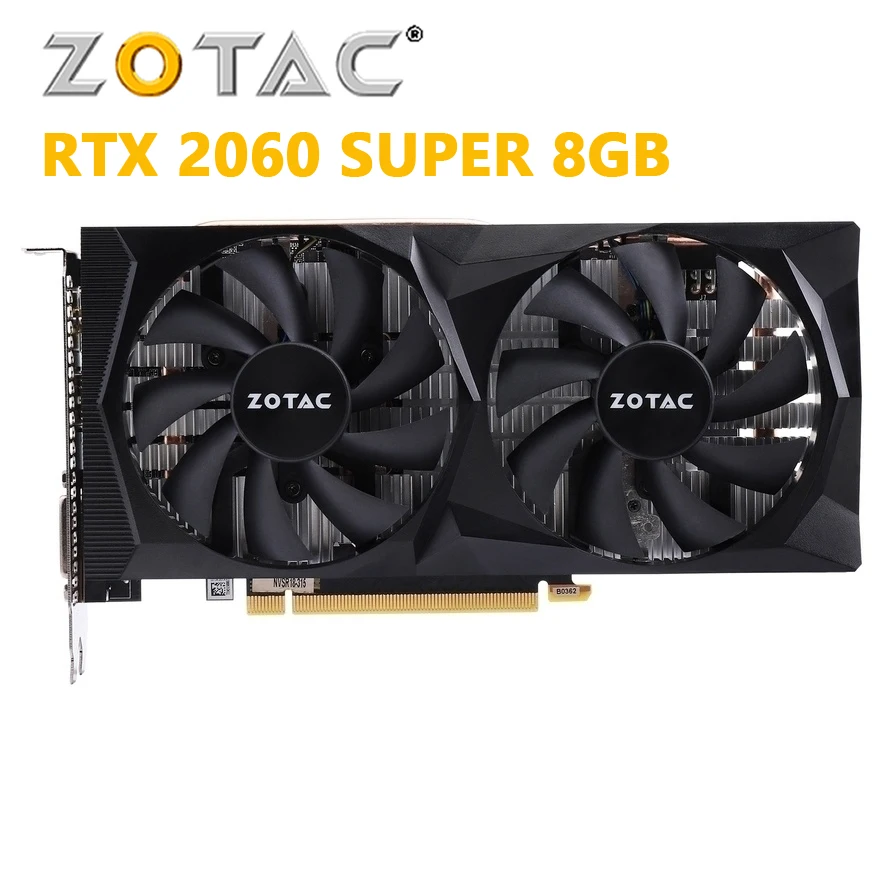 ZOTAC GeForce RTX 2060 SUPER-8GD6 بطاقات الرسومات GPU خريطة ل NVIDIA RTX 20 سلسلة RTX2060 سوبر 8GB RTX 2060 s 8G بطاقة الفيديو المستخدمة