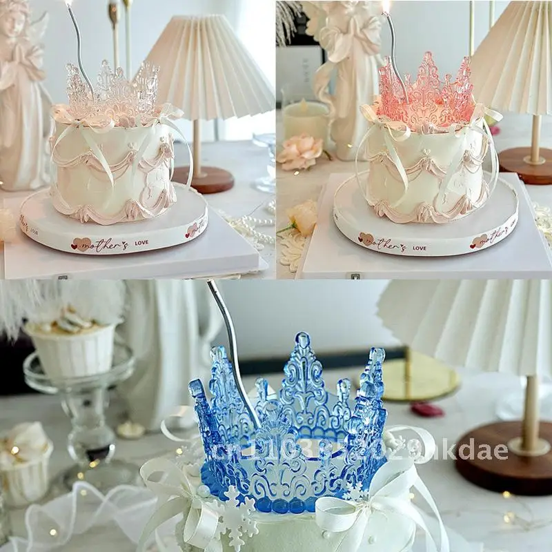 

Fairy Cake Ornaments Plastic Crown Crystal Texte Valentine's Day Crystal Queen Crown