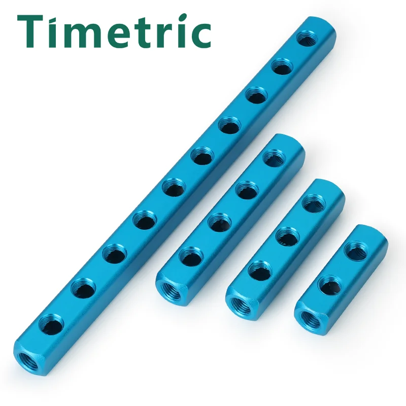 1/4" Internal Thread Pneumatic Distributor Connector Quick Connector Manifold Shunt Aluminum Block For Air Compressors