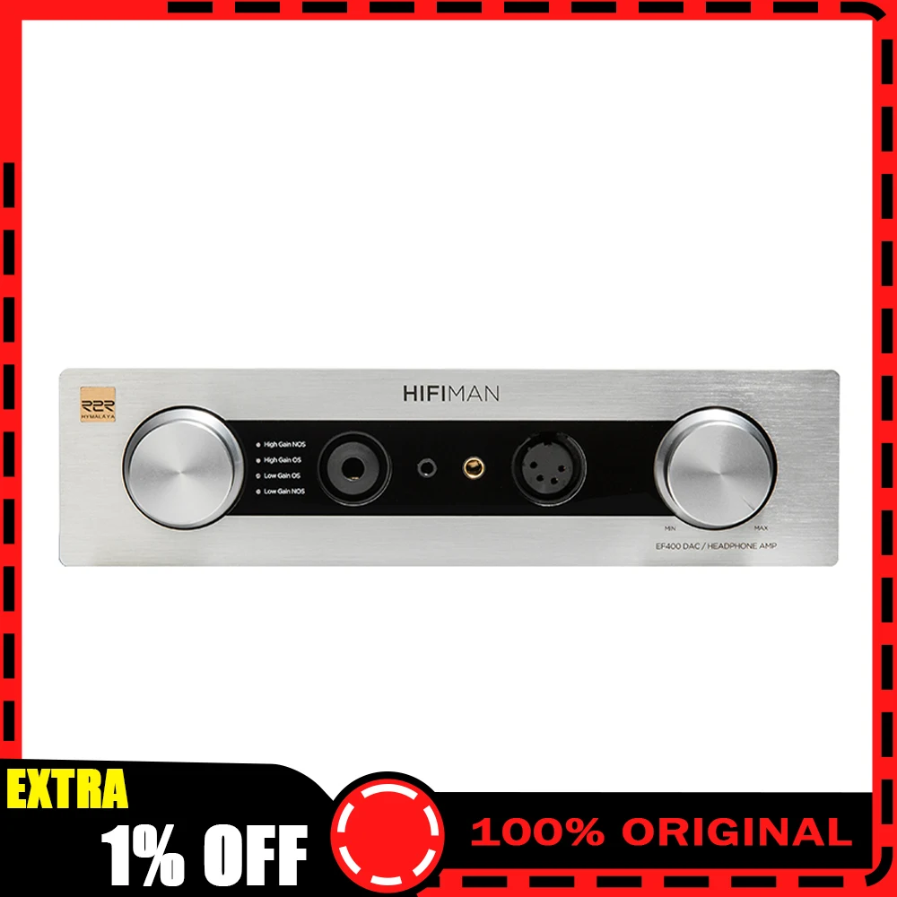 

HIFIMAN EF400 Desktop Balanced Headphone DAC& Amplifier with Himalaya R2R DAC, 3.5/4.4/6.35mm Output for Home Audio