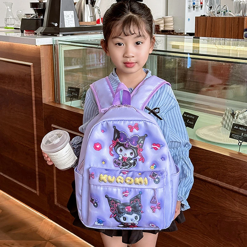 

Cartoon Sanrio 3D Stereoscopic Backpack Kawaii Hello Kitty Kuromi Melody Cute Travel Bag Children Large Capacity Schoolbag Gifts