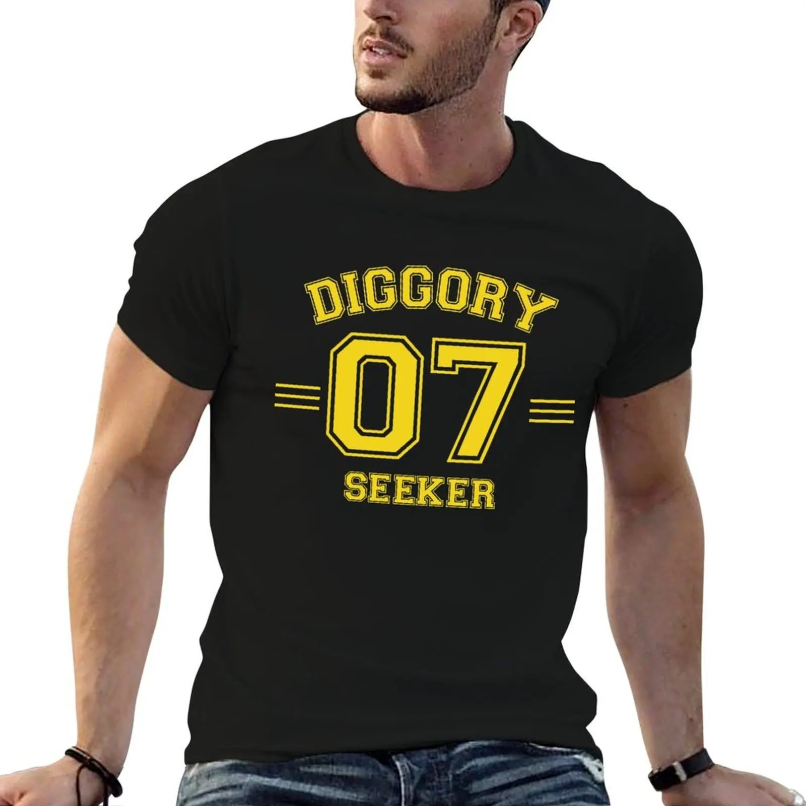 Camiseta Diggory - Seeker para hombre, camisetas 100% algodón para hombre, paquete de camisetas de algodón blancas para hombre