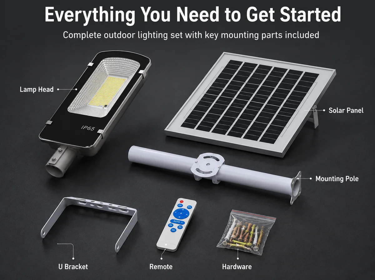 1/2 Stück Aluminium 8000mAh Hochleistungs-Solarleuchte Outdoor-Solarstraßenlampe IP65 Wasserdichte Straßenlampe für Garage, Garten, Terrasse, Wandleuchte – Detail 4