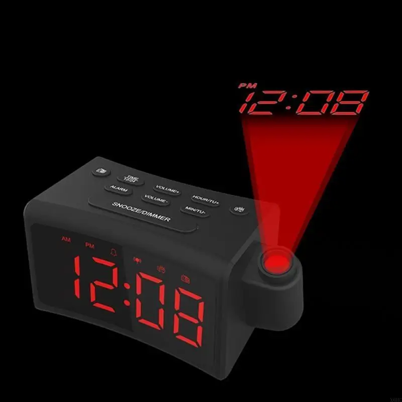 X6HC Led Snooze Alarm Clock FM Radio USB Projection Digital Clock Timer Clocks