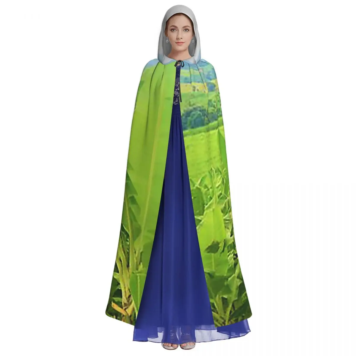 Banana Plantation In Australia Long Hooded Cloak Witch Medieval Costume Cosplay Cape HalloweenVampire Adult Unisex
