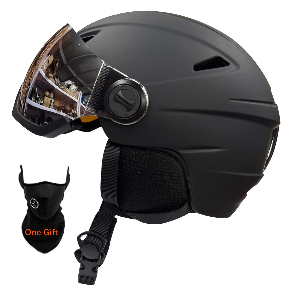 Skiing Helmet with Goggles Integrally-Molded PC+EPS High-Quality Ski Helmet  Outdoor Adult Sport Ski Snowboard Skateboard Helmets - AliExpress 18