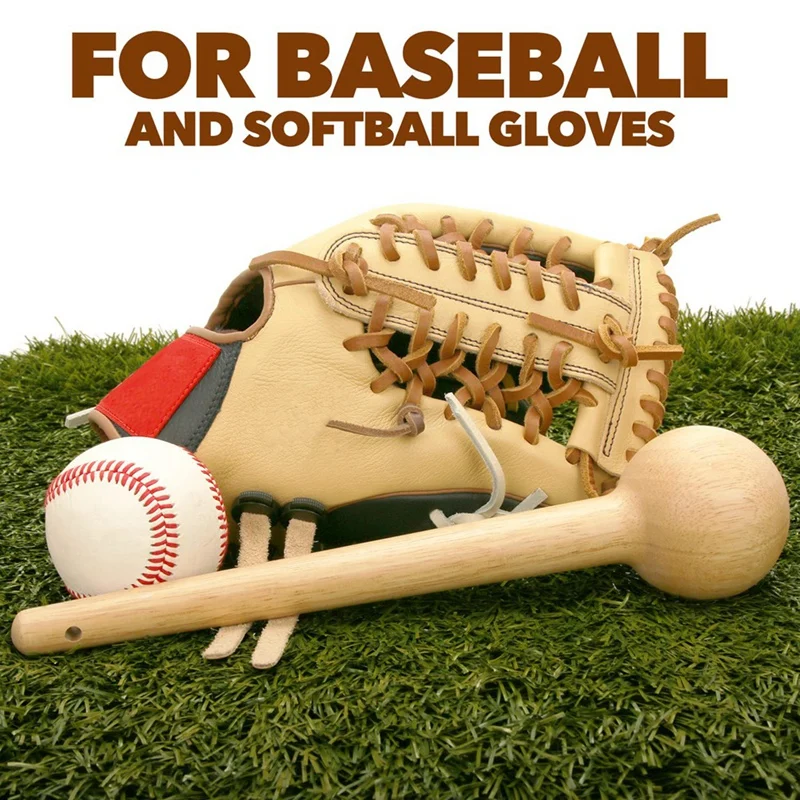 Baseball Glove Mallet Wood Quick Create Ball Shaped Pocket Softball Glove Mallet One Piece Solid Construction Mallet