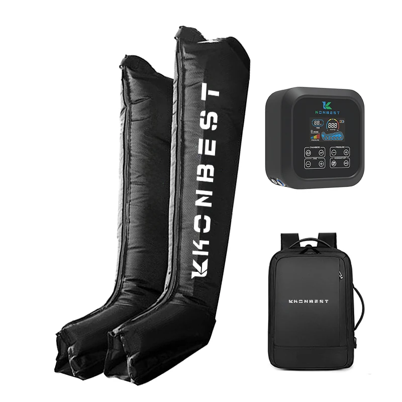 hit product6 Chamber Wireless Rechargeable Air Compression Recovery Boots for Circulation and Relaxation Sports Leg Massager