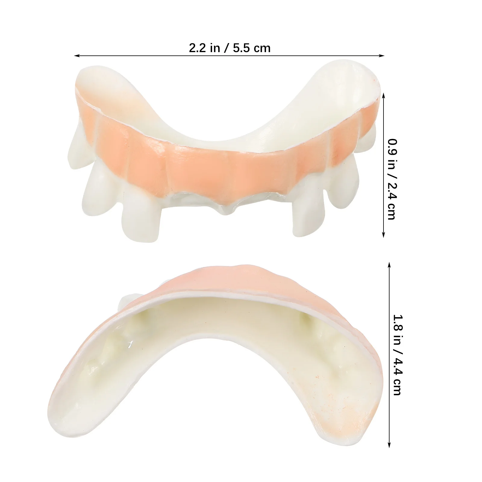 12pçs presas de dentes para cosplay, presas de vampiro para halloween, adereço de dentes falsos, durável, fácil de usar, acessório de fantasia, presas de vampiro