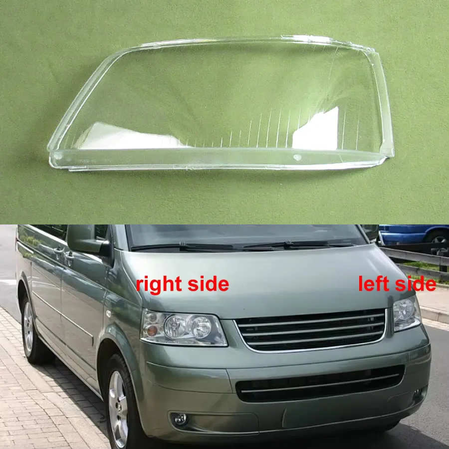 For Volkswagen VW Multivan T5 2005-2009 Replacement Headlight Shell Headlamp Transparent Lampshade Cover Lens Plexiglass