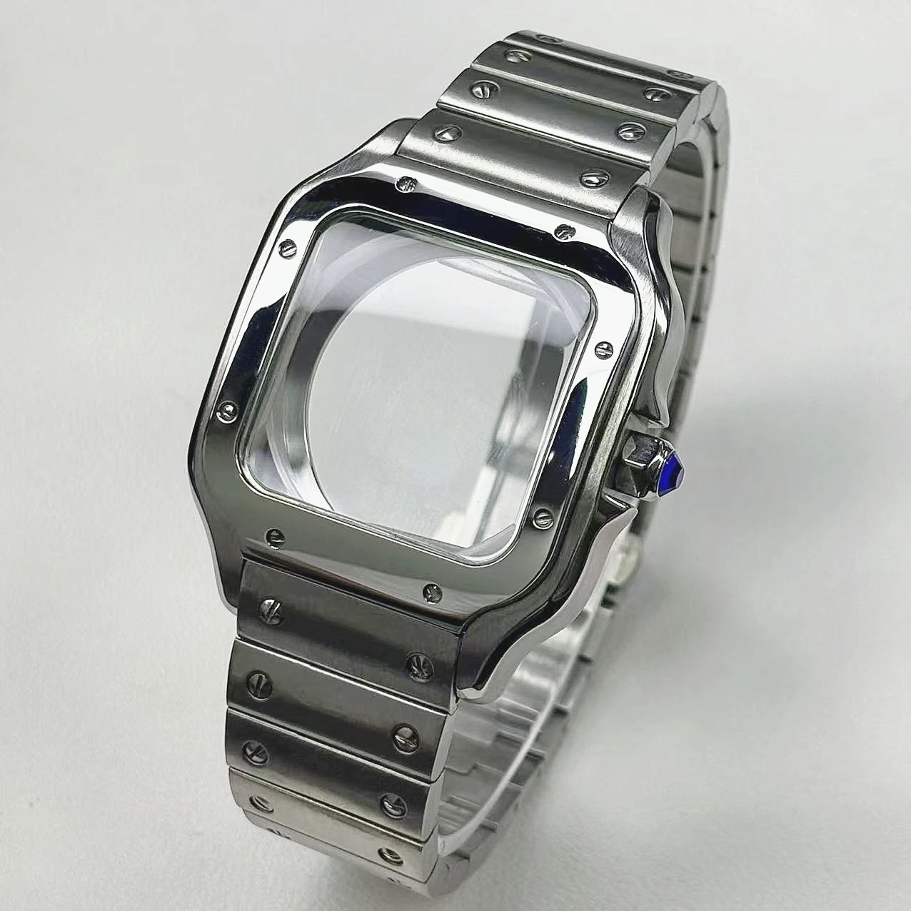 38 مللي متر NH35 ساعة حافظة ساعات رجالية الفولاذ المقاوم للصدأ حزام الساعات صالح NH34 NH35 NH36 حركة NH35 #1