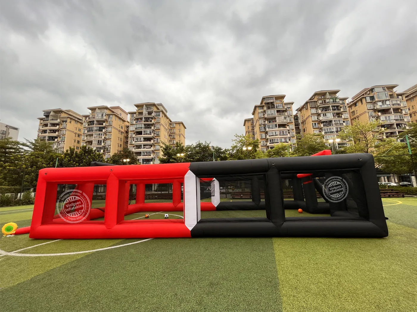 Imagem -02 - Corte de Esportes Inflável Portátil Futebol Basquetebol Campo de Voleibol Jogo Múltiplo do Esporte para o Parque Infantil em 1