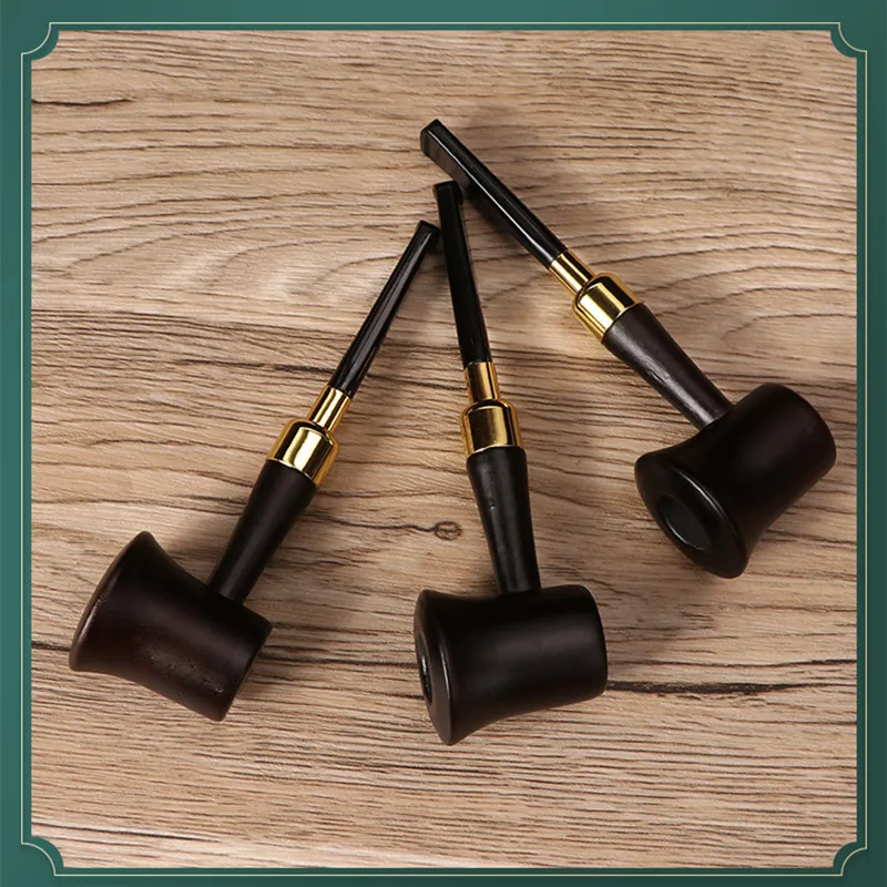 Handmade 3mm Solid Wood Smoking Pipe Tobacco Cigarettes Cigar Pipes Portable Smoking Pipe Grinder Smoke Gifts