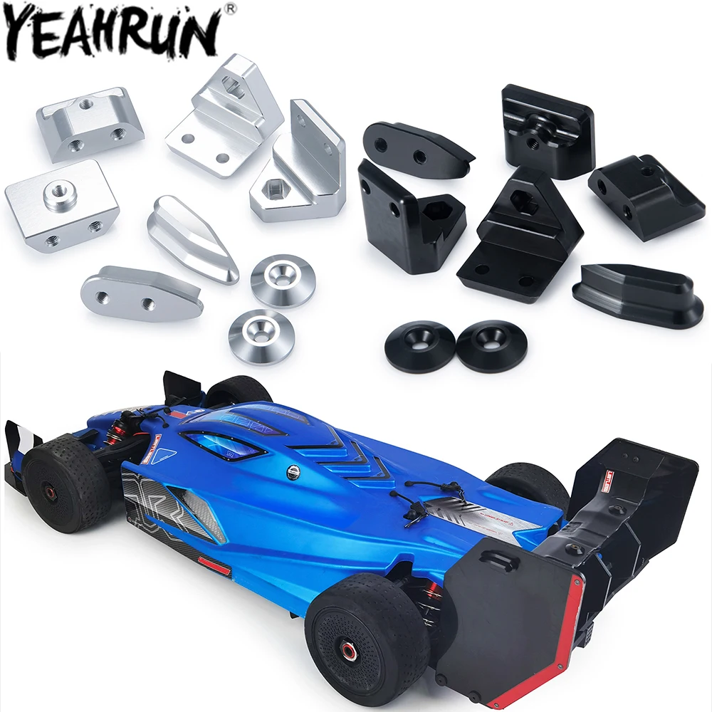 YEAHRUN RC Car Tail Wing Mount Set Metal Tail Fins for LIMITLESS 1/7 RC All-Road Speed Bash Roller Upgrade Parts