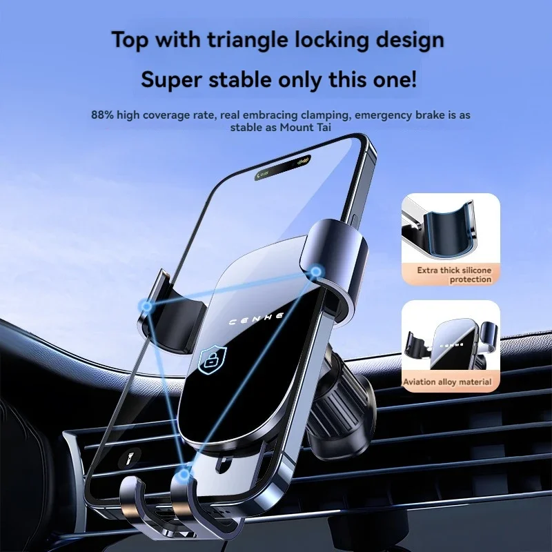 C09 Gravity Car Phone Holder Air Vent Mount Cell Phone Holder in Car Mobile Support For iPhone 13 12 Xiaomi Universal GPS Stand