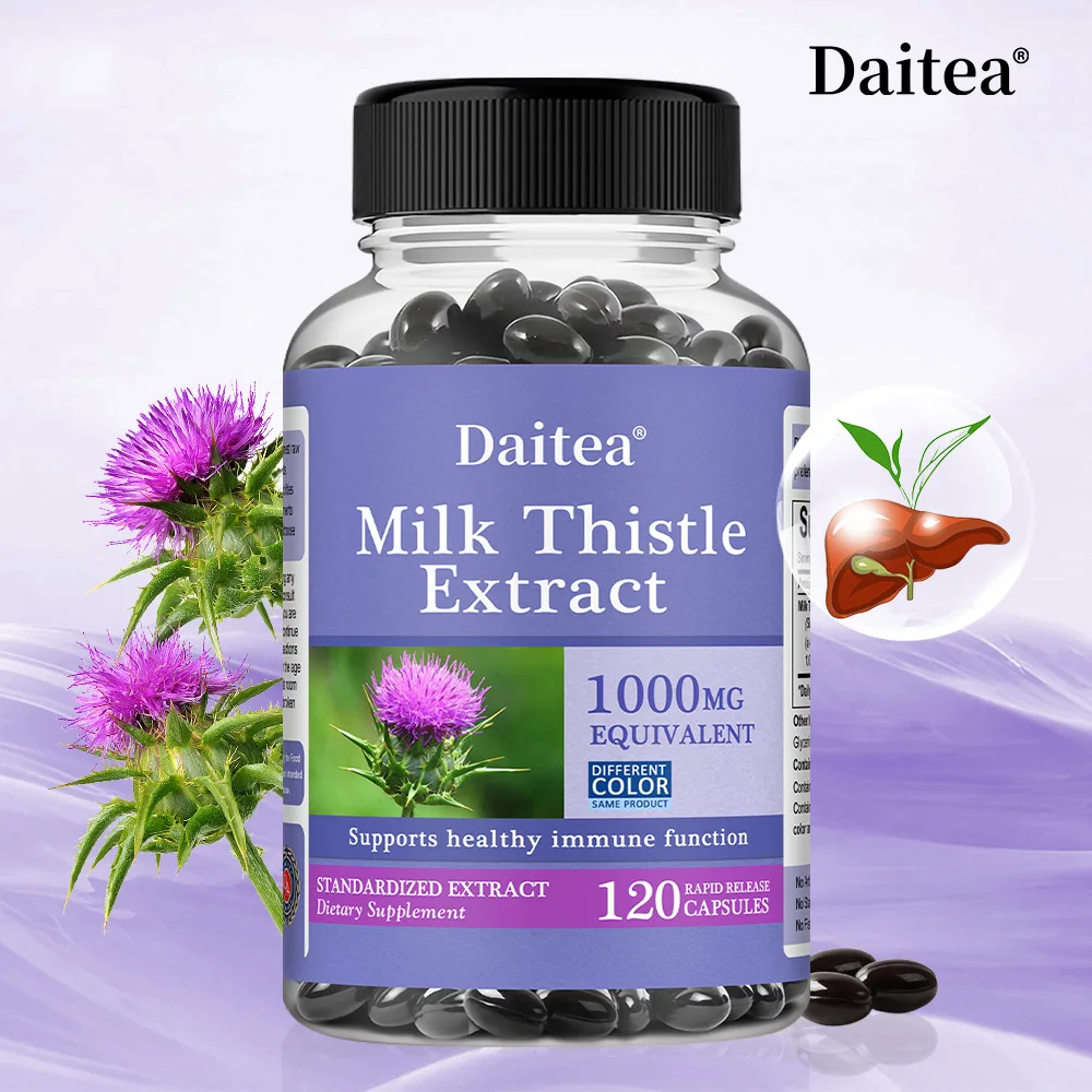 Natural Milk Thistle Supplement - Detoxifying and Cleansing for Men and Women, Liver Health and Supports Liver Function