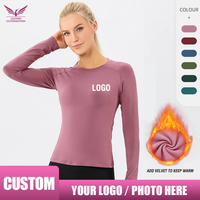 Custom Fitness Yoga Top Gym Top Sports Wear personality customization Women Yoga Shirts Sport Top DIY Gym Female Running T Shirt