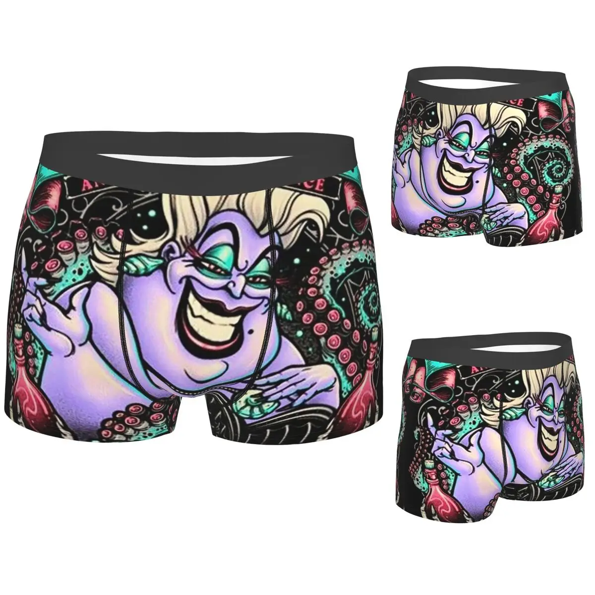 

Boxer Underpants Shorts Villains Ursula Panties Men's Comfortable Underwear for Homme Man Boyfriend Gift