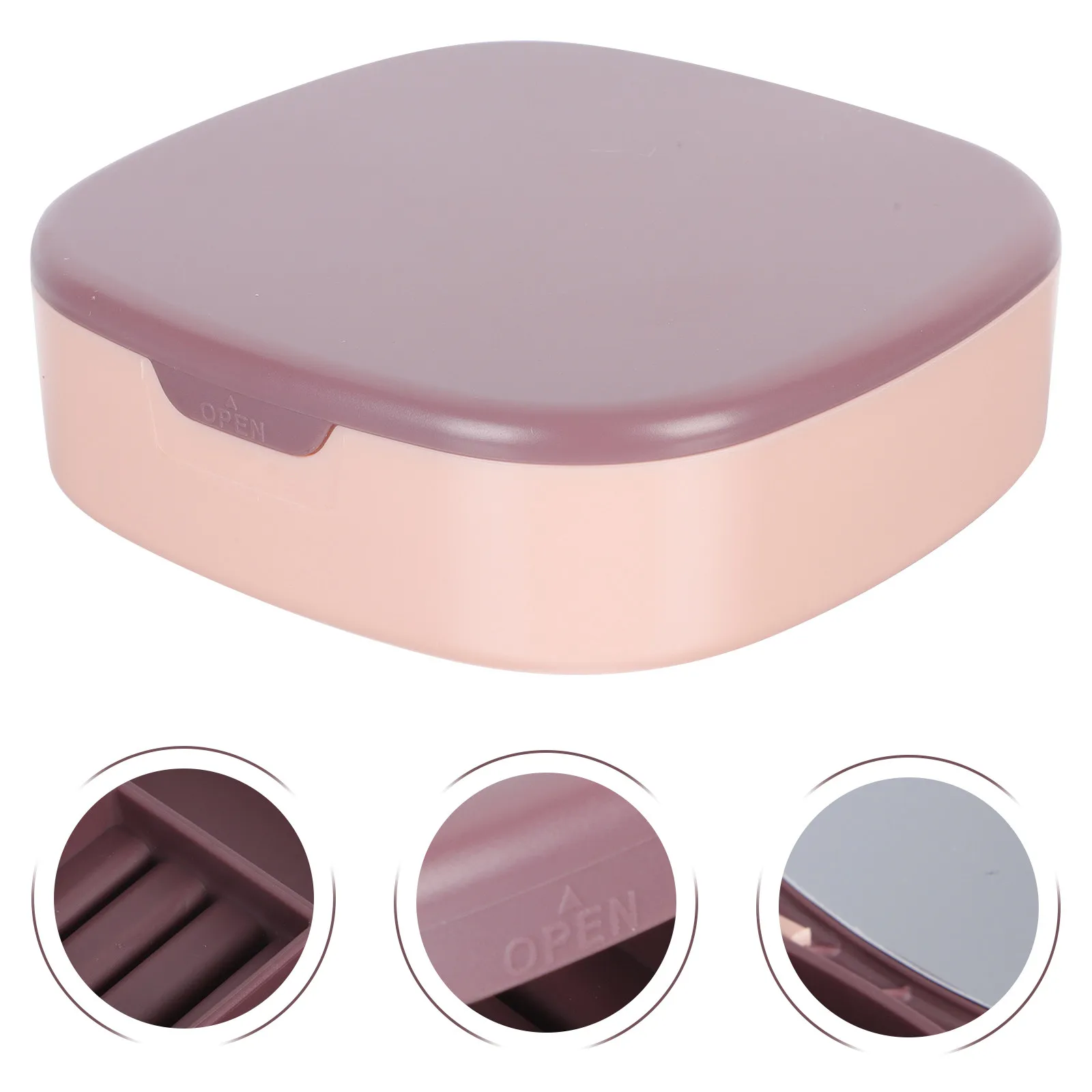 1Pcs Jewelry Storage Box with Mirror Lightweight Durable Portable Necklace Rings Organizer Jewelry Box Necklace Case
