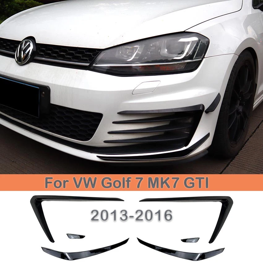 

For Volkswagen Golf 7 MK7 GTI 2013-2016 Front Bumper Side Air Vent Trim Car Intake Frame Grille Splitter Spoiler Canard Lip