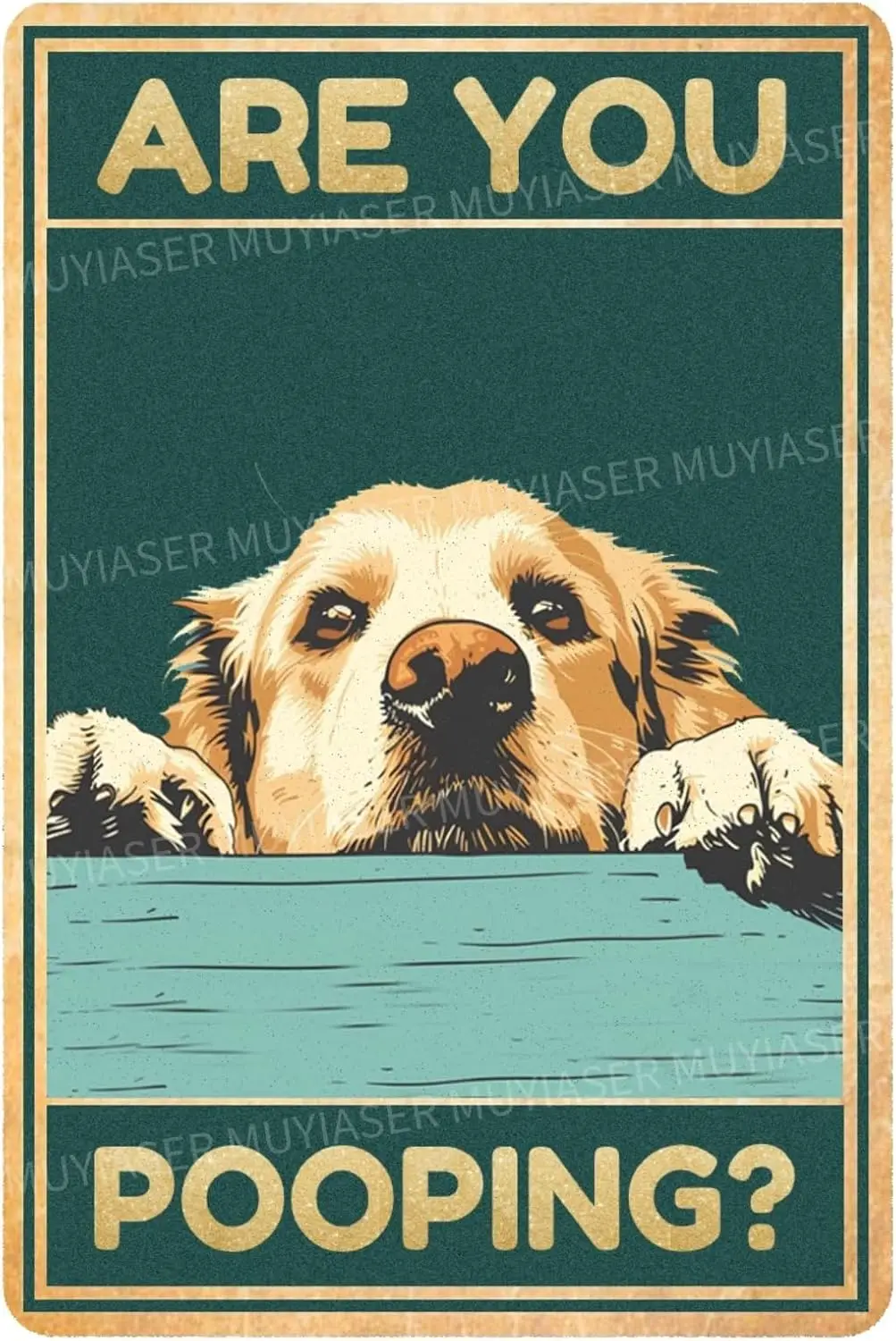 Metal Signs Labrador Dog Are You Pooping Vintage Signs Retro Aluminum Tin Sign for Toilet Washroom Garden Home Bar Cafe Dec sign