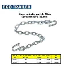 Ego trailer 3500lbsTrailer Safety Wire Chains  rope With S Spring Hooks  Tie Down RV Parts Camper Caravan Accessories