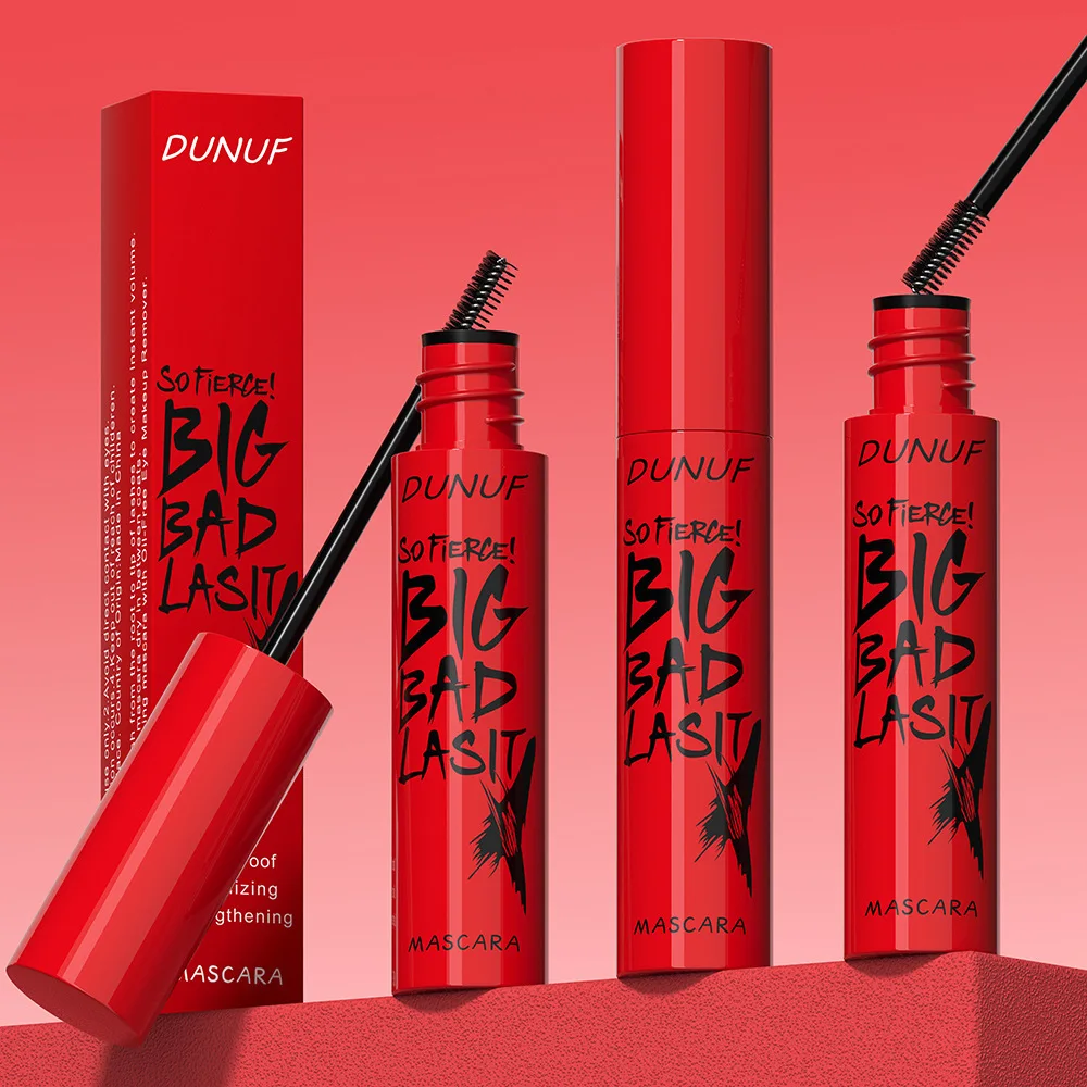 Mascara ultra-fine Curl Mascara per ciglia allungante e spesso Mascara impermeabile senza sbavature Nero Curling naturale Pennello fine Mascara Trucco