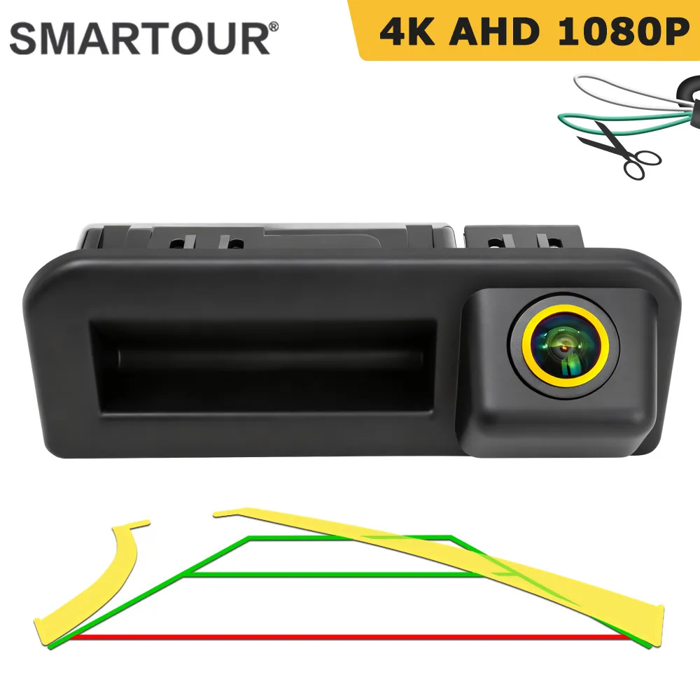 Dynamic Trajectory AHD 1080P Car Rear View Reverse Trunk Handle Camera for Audi Q2 Q2L Q5L A5 Skoda Karoq KODIAQ Cayenne Polo