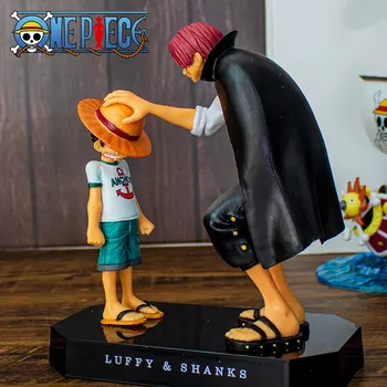 18cm One Piece Anime Figure Four Emperors Shanks Straw Hat Luffy Action Figure One Piece S