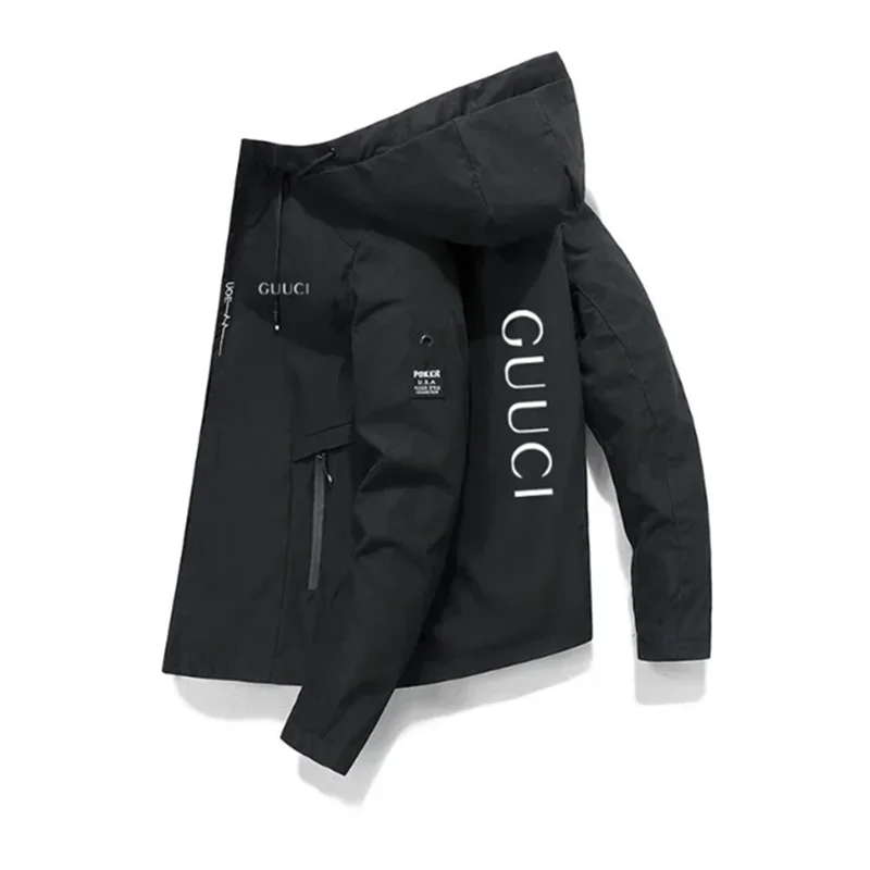 

В 2025 году новая весенняя мужская ветрозащитная куртка на молнии, повседневная высококачественная бейсбольная спортивная куртка с капюшоном на открытом воздухе.