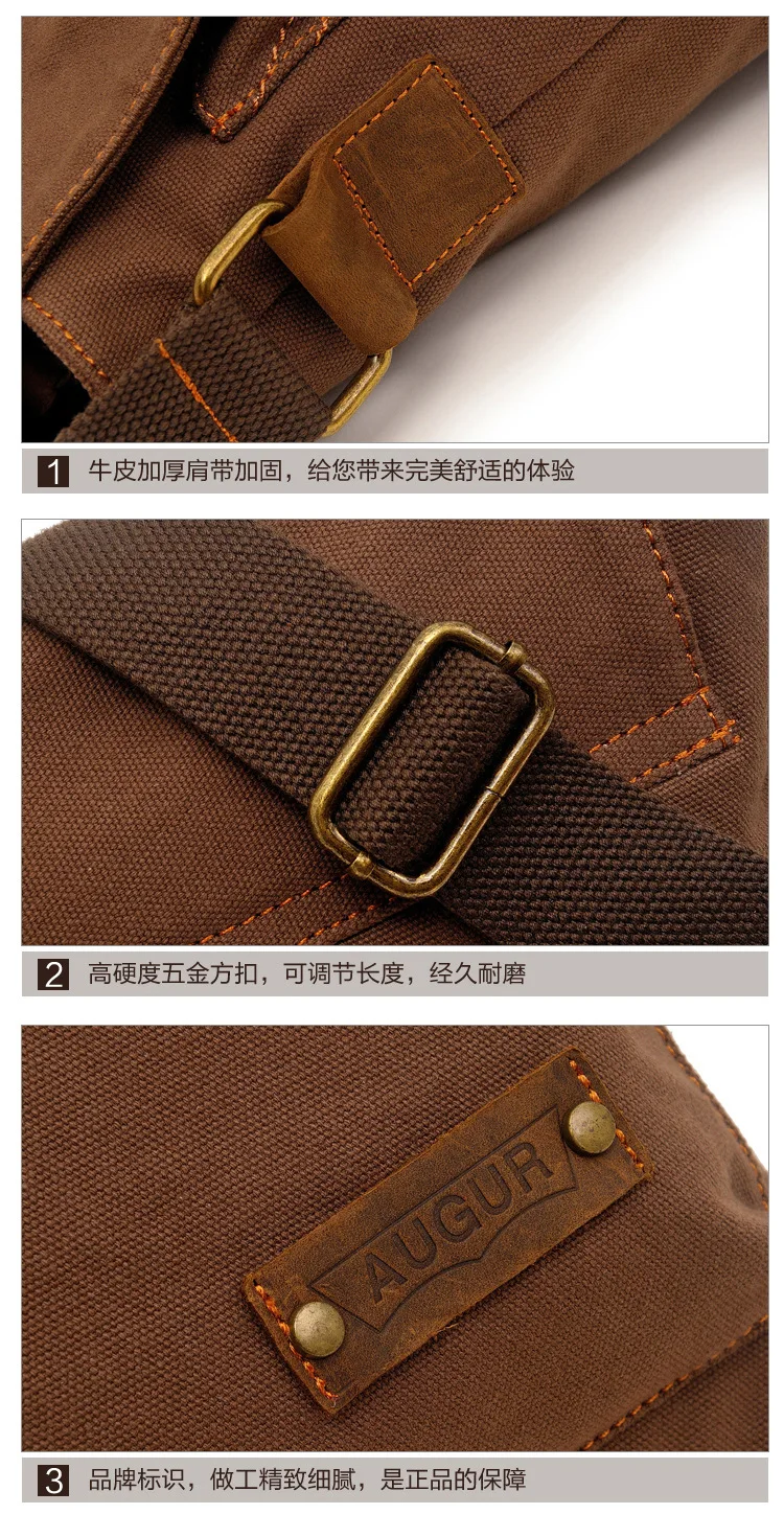 Vertical Canvas Messenger Bag - Vintage Moto Crossbody for Men & Women, Unisex Workwear Shoulder Sling with Retro Biker Style