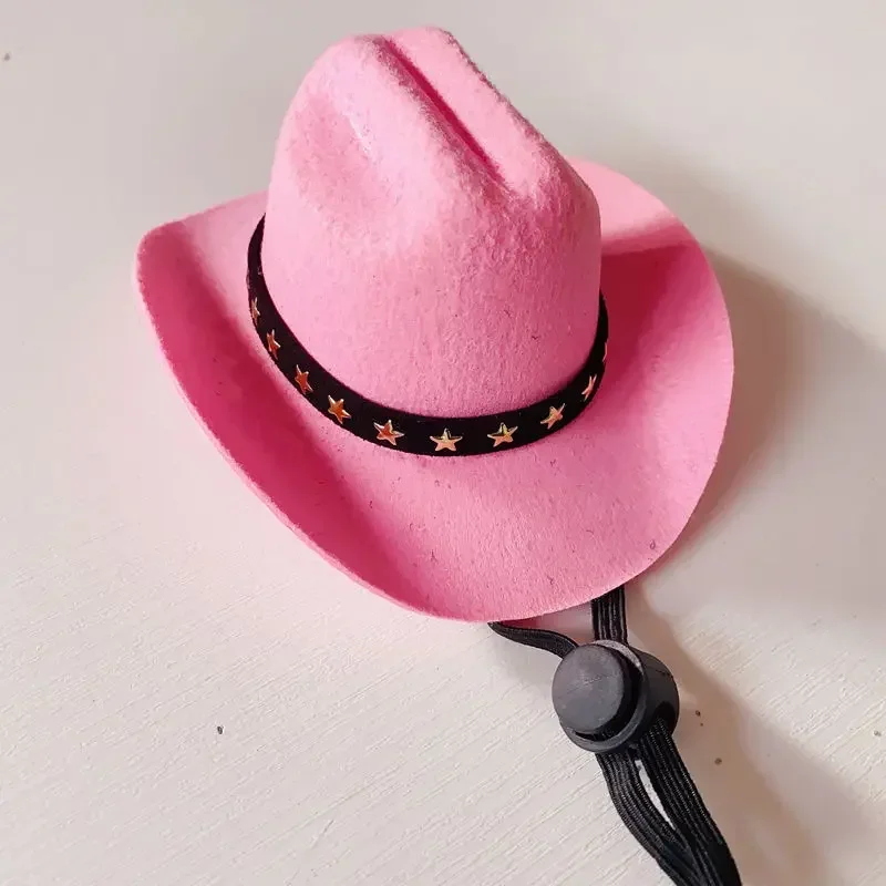 Sombrero británico para mascotas, sombrero de vaquero con estrella, ajustable, sombrero de copa, sombrero de gato, sombreros de Sol para perros