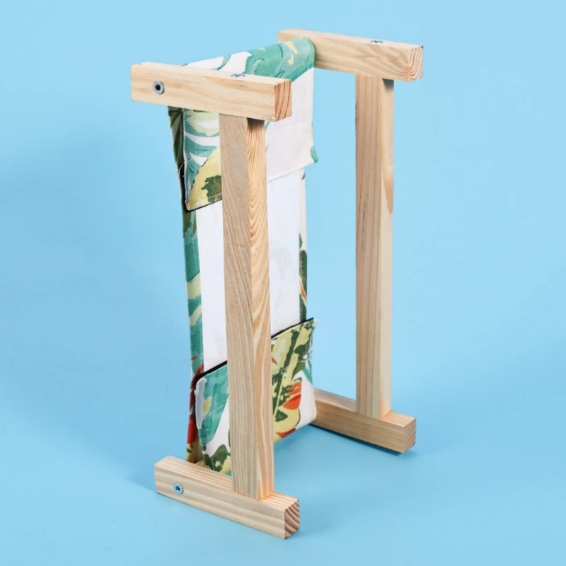 D8KF Wooden Climbing Shelf With Soft Fabric Layer Stable Frame For Small To Size Reptiles Basking and Resting Sunbath