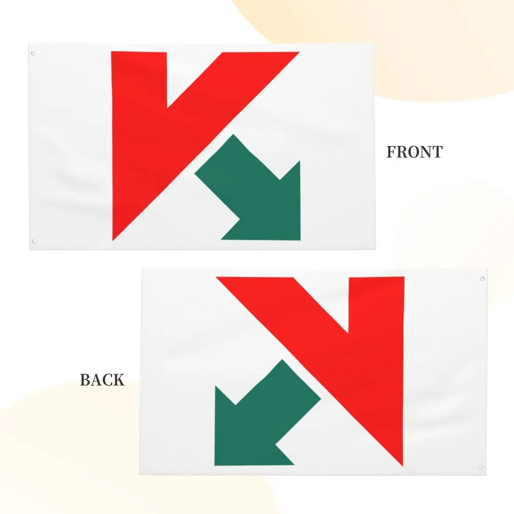 جديد Kaspersky مزدوج الوجهين راية نسيم العلم حديقة العلم الزخرفية العلم حزب راية 3x5FT (90x150 سنتيمتر)